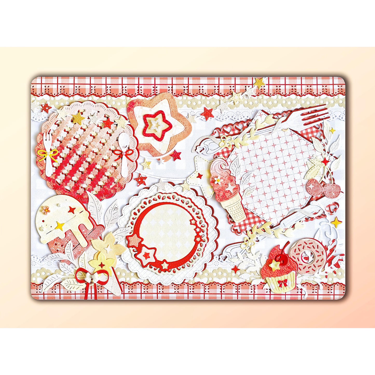 (Custom size) Garden Tea Time Itabag Insert — Holds Three Badges Perfectly — Original Handmade Ita Board
