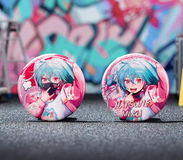 Moeyu Hatsune Miku Goods 831 Radio Invasion Series Badge Miku Anime Badge