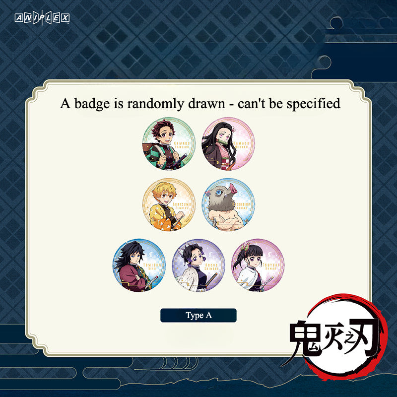 Demon Slayer Official Anime Badge Blind Box – Genuine Kimetsu no Yaiba Collectible Pins