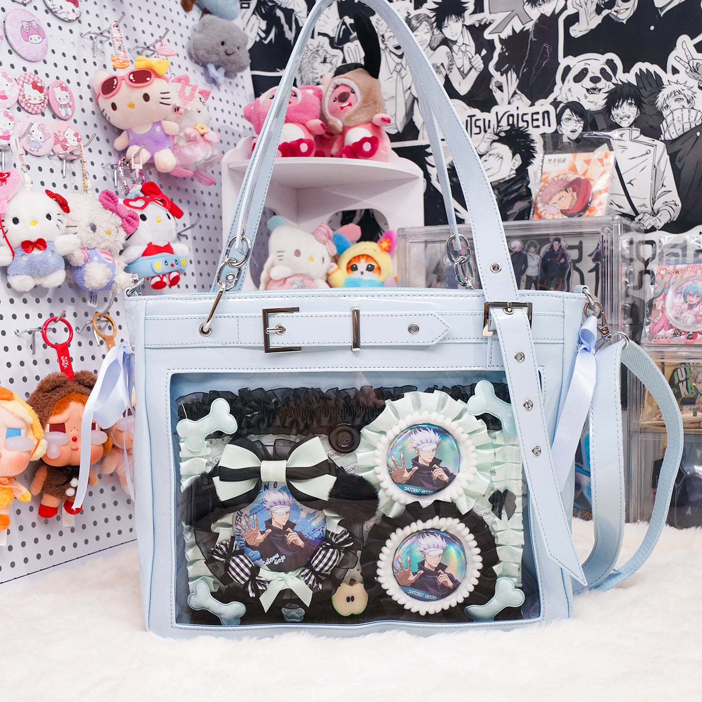 Gojo’s Blue Crush Ita Bag – Spacious Multi-Way Tote for Cons, Campus & Everyday Style