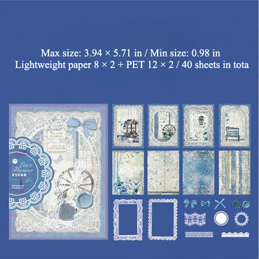 40 Sheets Background Paper Material Pack for Ita Frame Crafting