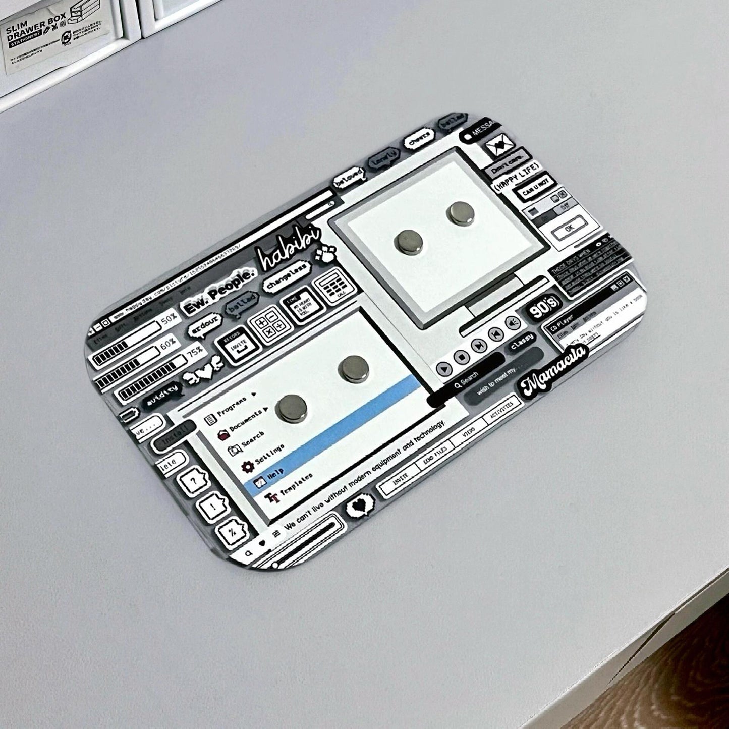 (Custom size) Pixel Game Itabag Insert — Holds Two Badges Perfectly — Original Handmade Ita Board