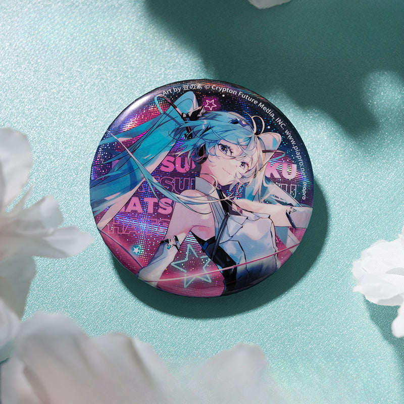 Hatsune Mike GoodsMoeyu Iron Commemorative Badge Miku Language of Flowers 39 Thank You Day Badge 58mm