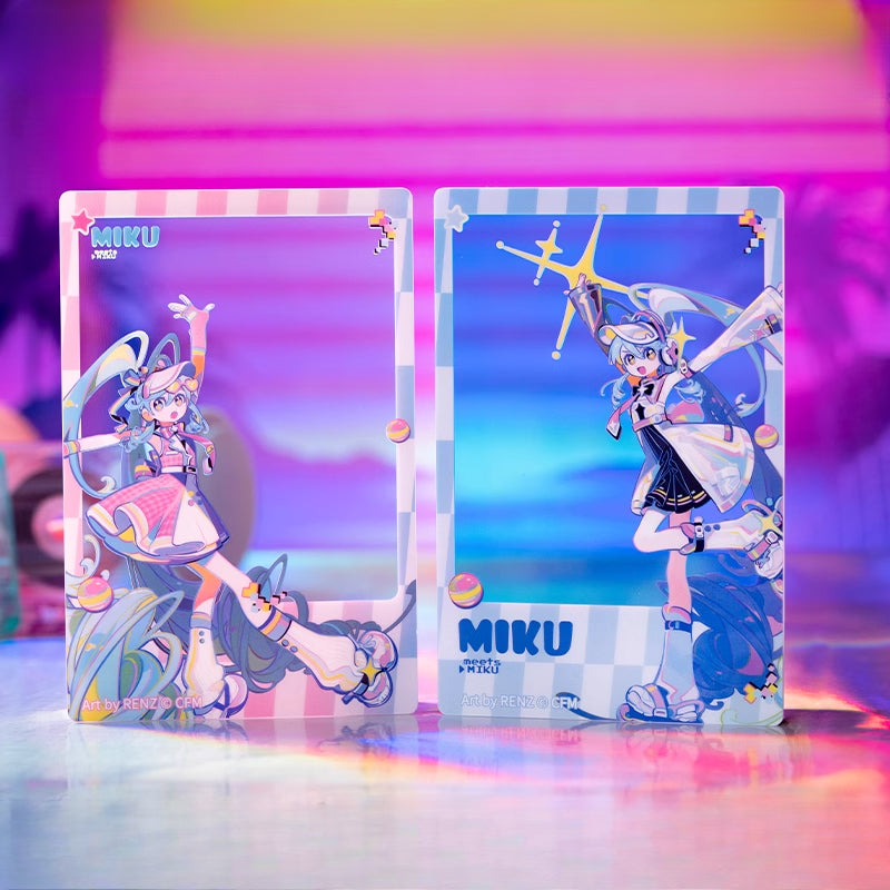 Moeyu Hatsune Miku Mirror Meets Retro and Future Acrylic Transparent Card Miku Commemorative Transparent Card Goods