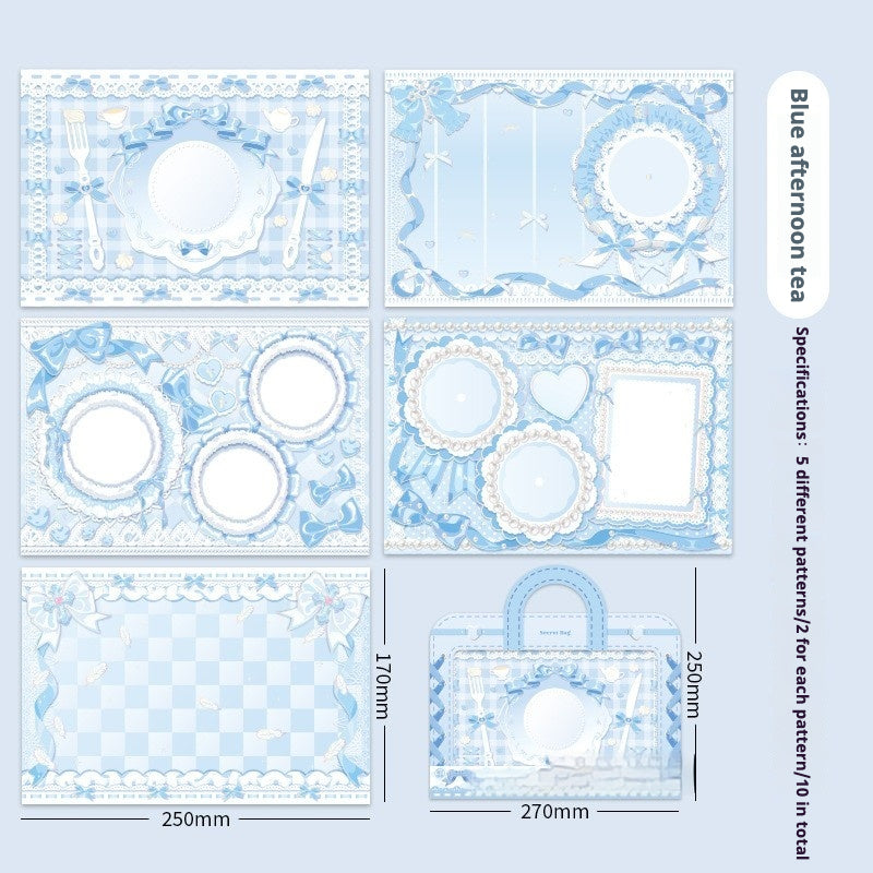 10 Sheets of Assorted Stylish Background Borads for Ita Bag