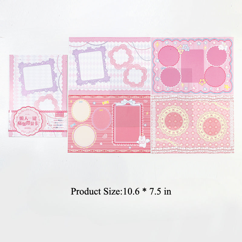 10 Sheets of Background Boards for Ita Bag - Lace Pattern Style