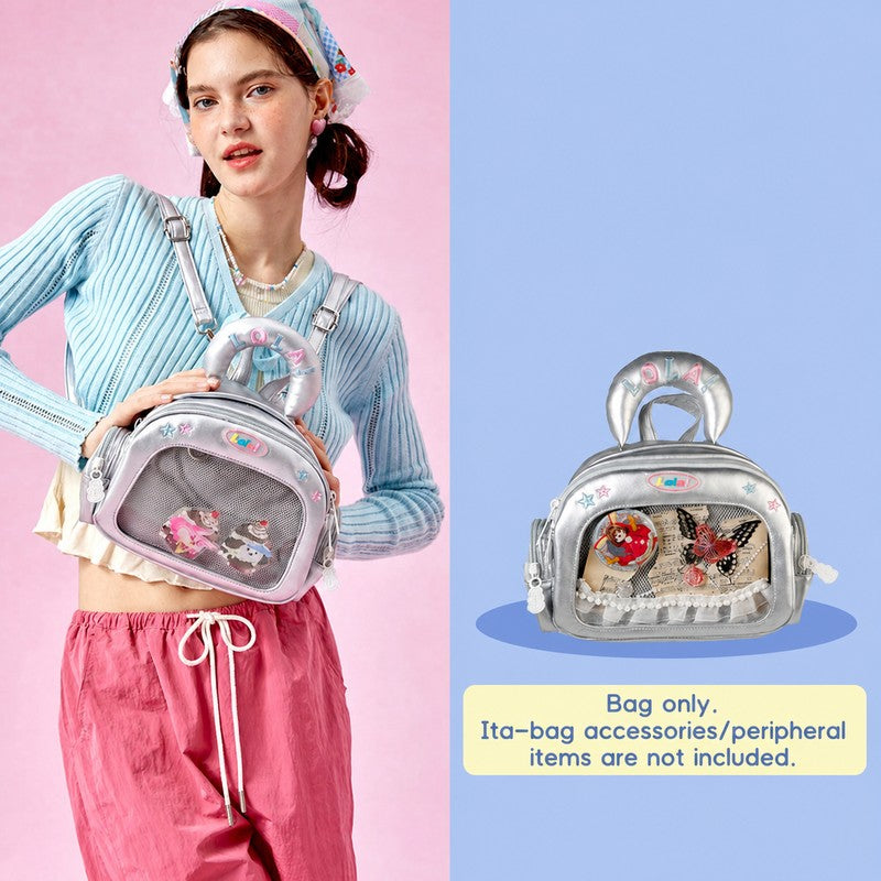 LOLA DESIGN Robot Girl Ita Backpack with Clear Panel