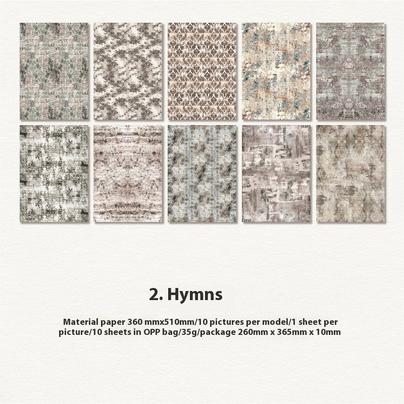 10 Sheets of Background Paper for Itabag and Ita Frame Decoration