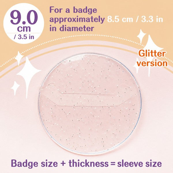 Clear Round Badge Protective Sleeves for Ita Bags