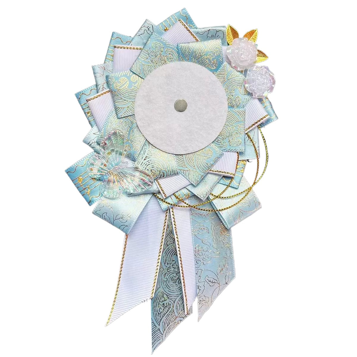 Handmade Blooming Flowers Badge Holder – Ita Bag Decoration Base for 2.28-2.95 inch (58mm-75mm) Badges