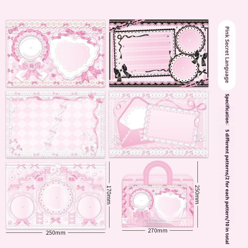 10 Sheets of Assorted Stylish Background Borads for Ita Bag