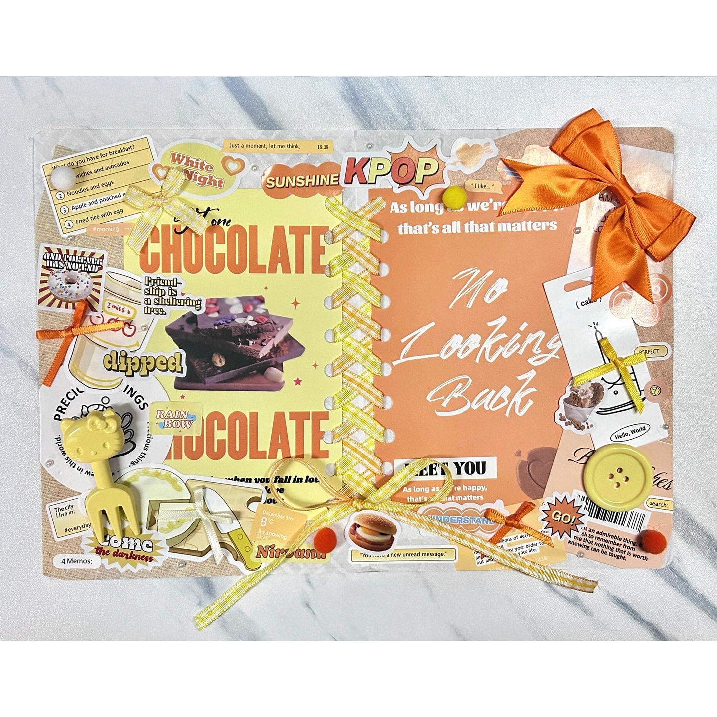 (Custom size) Summer Ribbon Itabag Display Insert — Original Handmade Ita Board