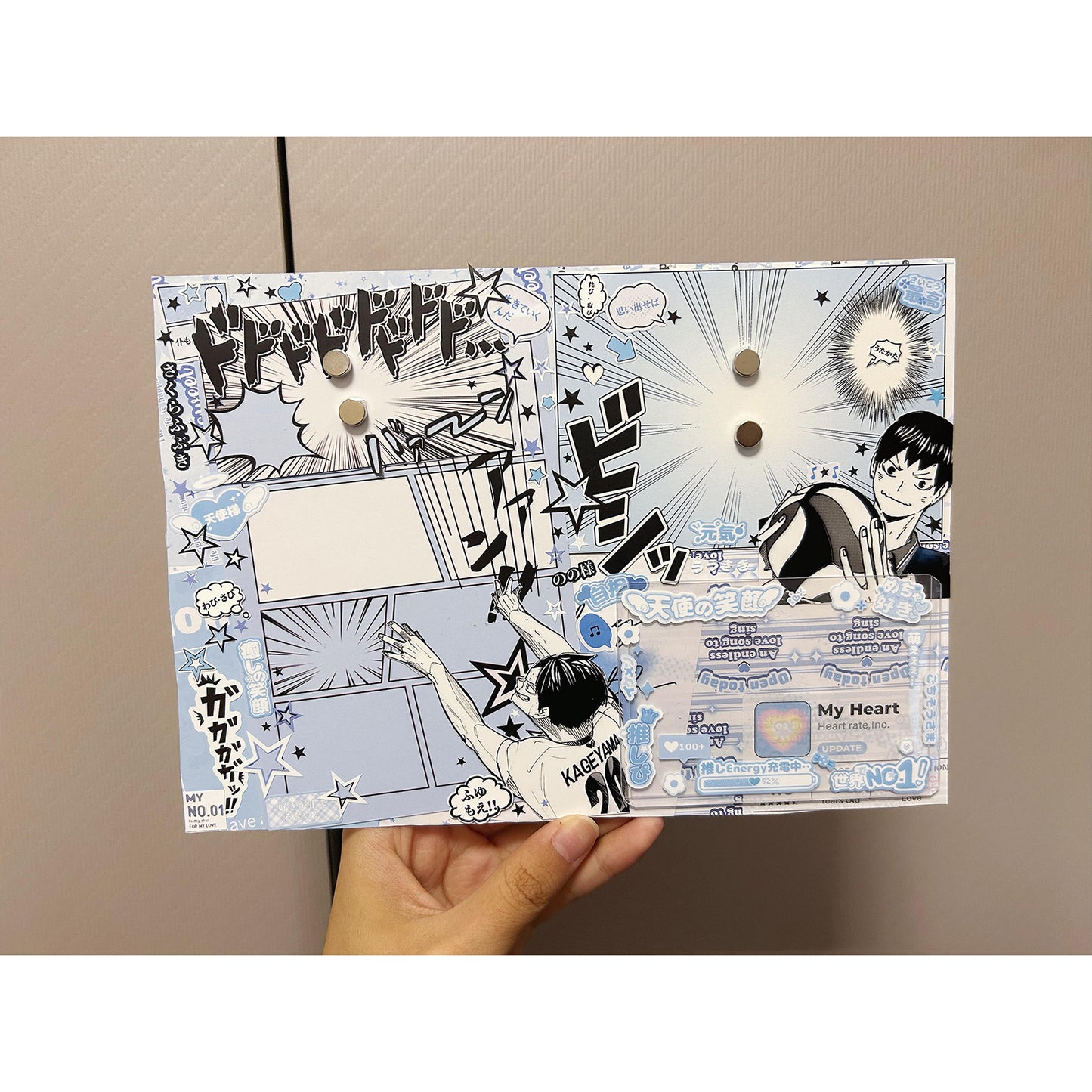 (Custom size) Manga Speech Bubble Itabag Insert — Fits 2 To 4 Badges Perfectly — Original Handmade Ita Board