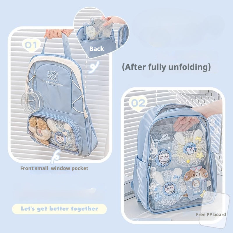 Cute Ita Backpack for School – Big Capacity for Dolls, Badges & Accessories