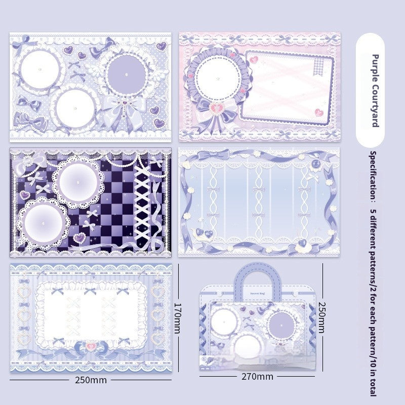 10 Sheets of Assorted Stylish Background Borads for Ita Bag