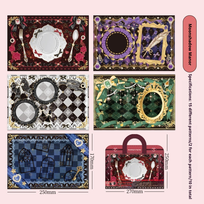 10 Sheets of Assorted Stylish Background Borads for Ita Bag