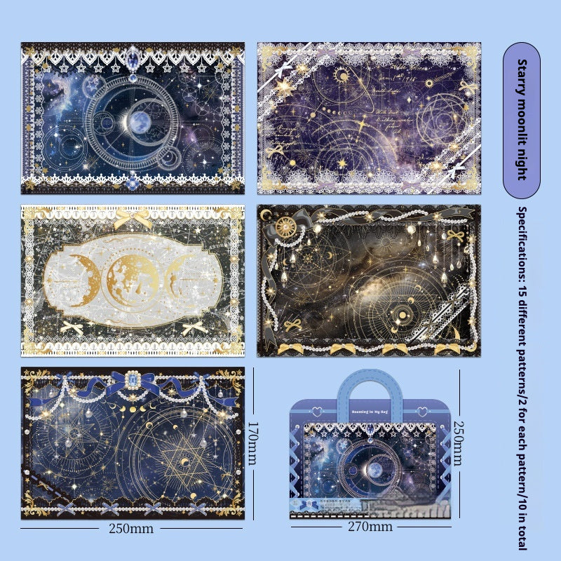 10 Sheets of Assorted Stylish Background Borads for Ita Bag
