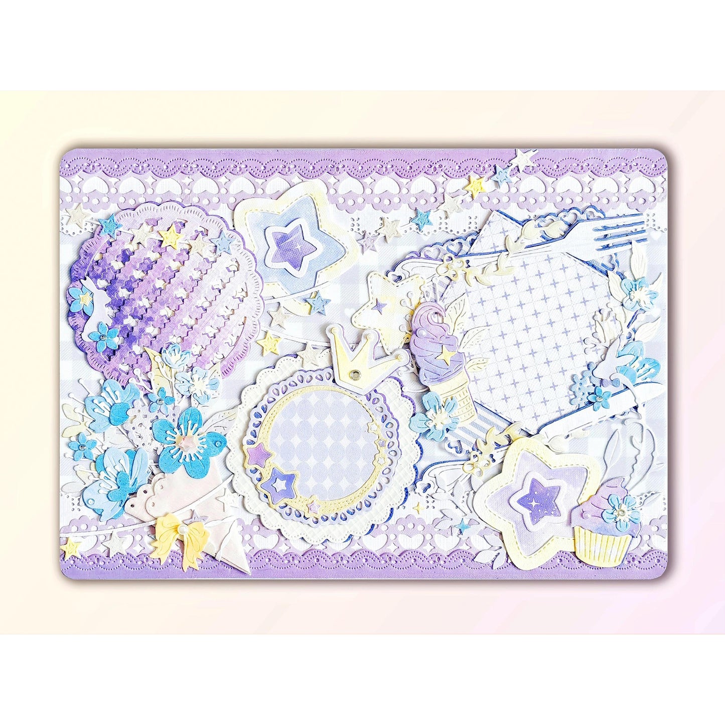 (Custom size) Garden Tea Time Itabag Insert — Holds Three Badges Perfectly — Original Handmade Ita Board
