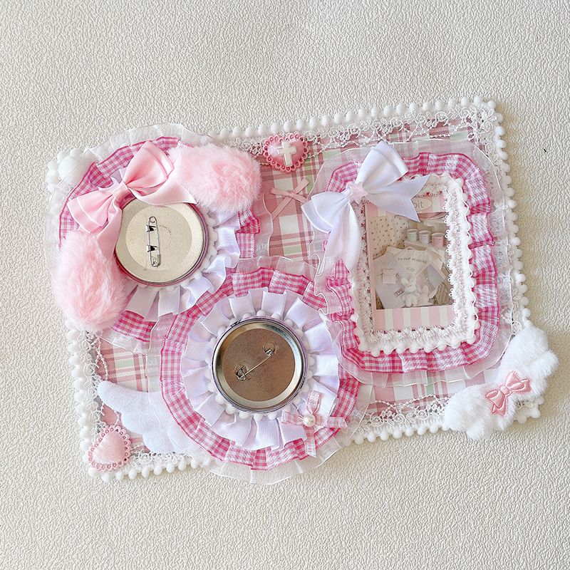 (Custom size) Enchanted Ribbon Itabag Display Insert - Holds 2 Badges and 1 Photocard Perfectly-Finished Ita Board Original Handmade