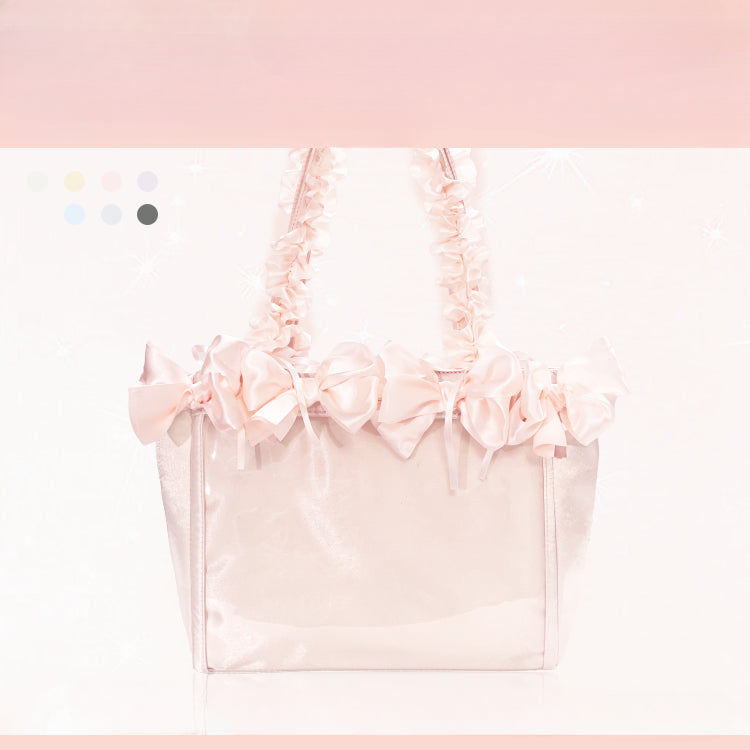 Rose Bloom Ita Bag – Stylish Ribbon Crossbody for Collectibles