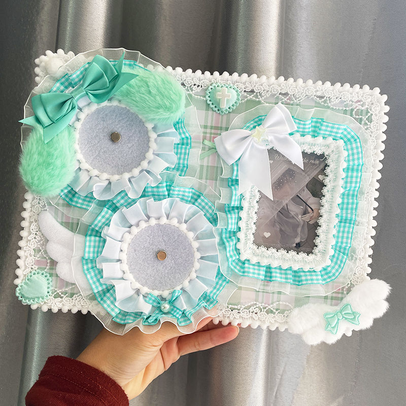 (Custom size) Enchanted Ribbon Itabag Display Insert - Holds 2 Badges and 1 Photocard Perfectly-Finished Ita Board Original Handmade