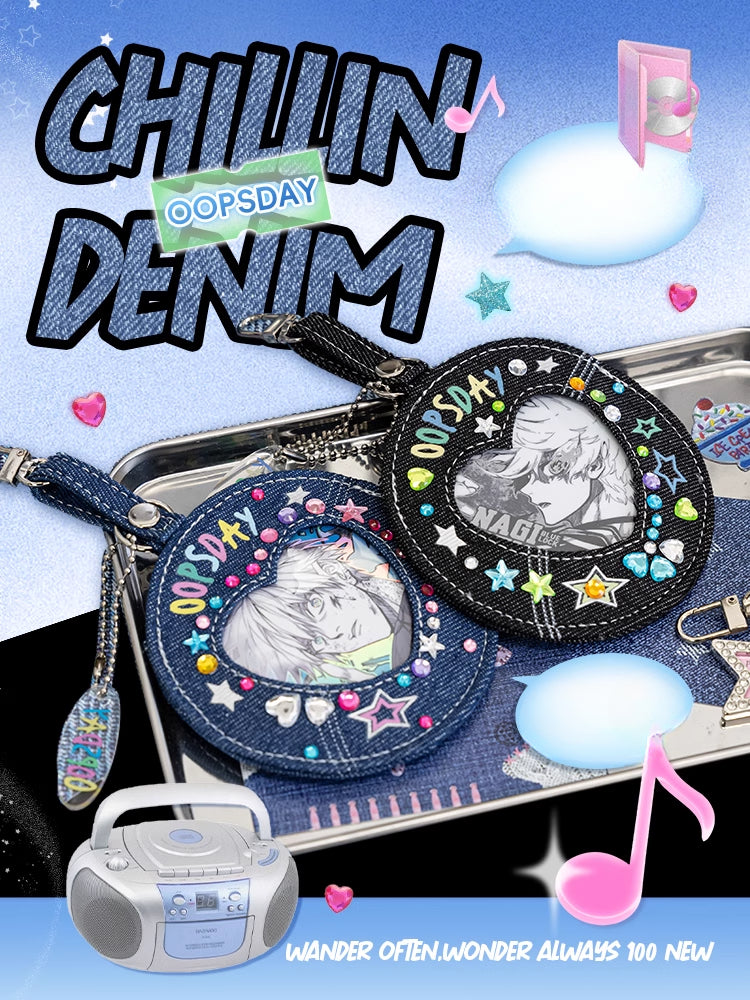 Denim DIY Badge Cover — Bag Charm & Keychain