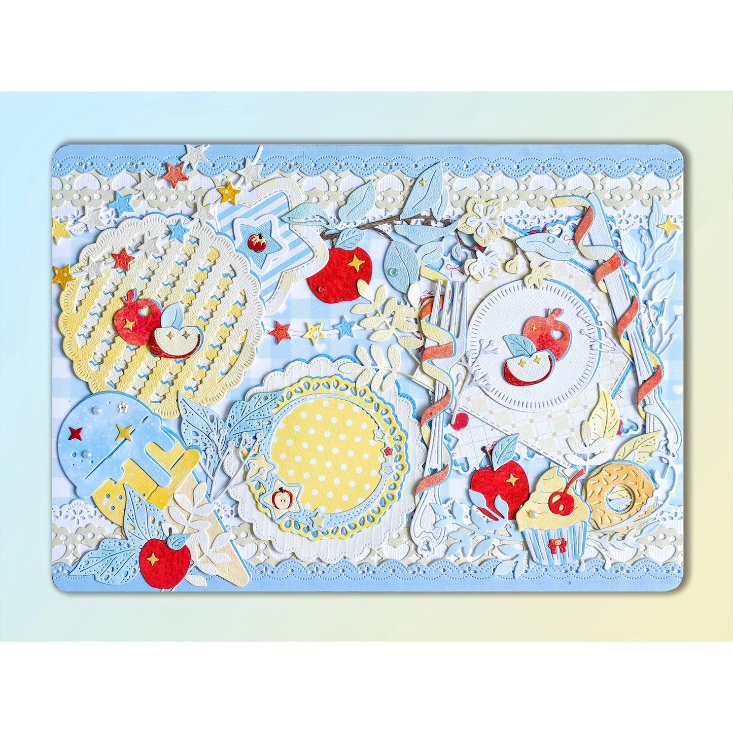 (Custom size) Garden Tea Time Itabag Insert — Holds Three Badges Perfectly — Original Handmade Ita Board