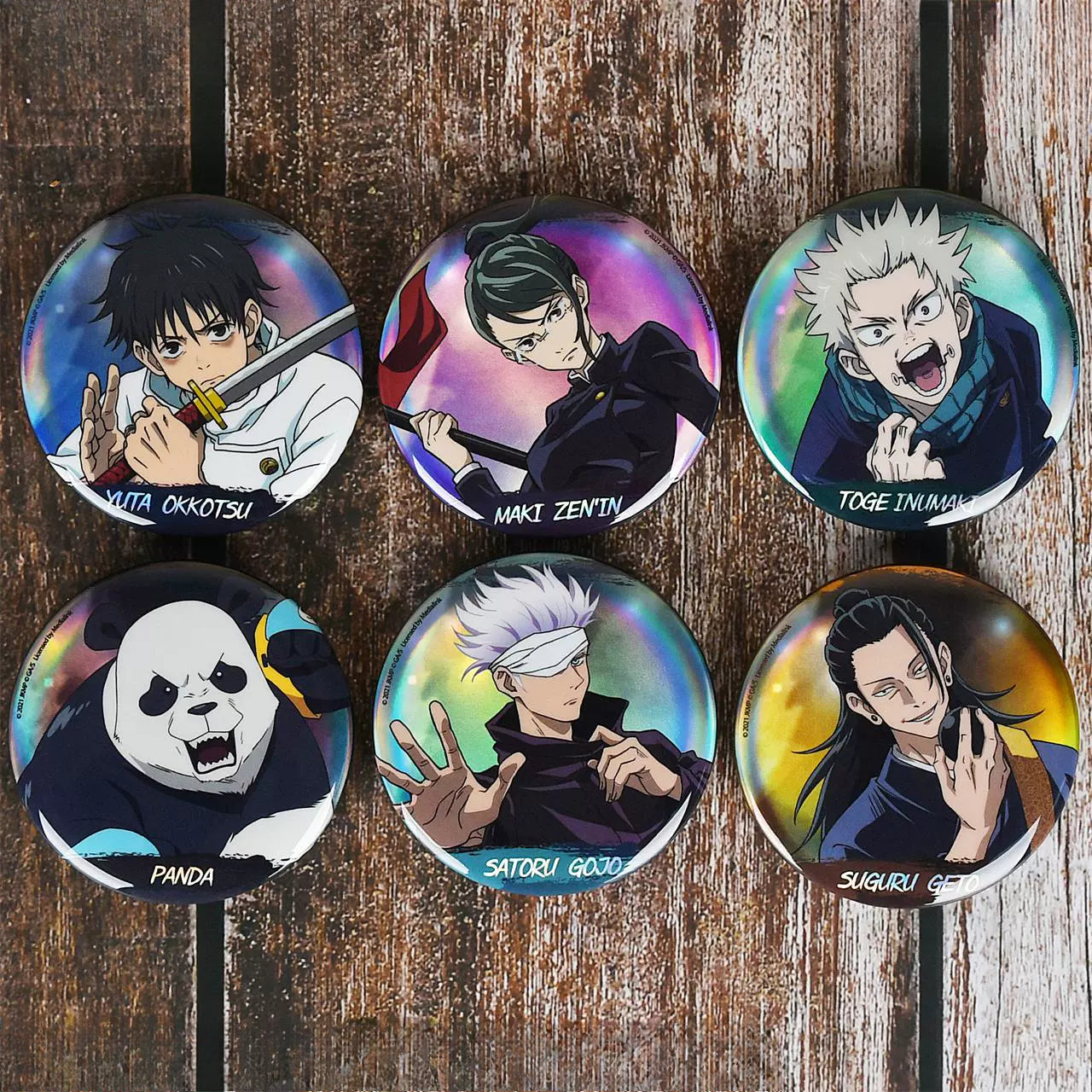 Licensed BOOMCOMIC Jujutsu Kaisen Holographic Badges-22.8inches(58mm)