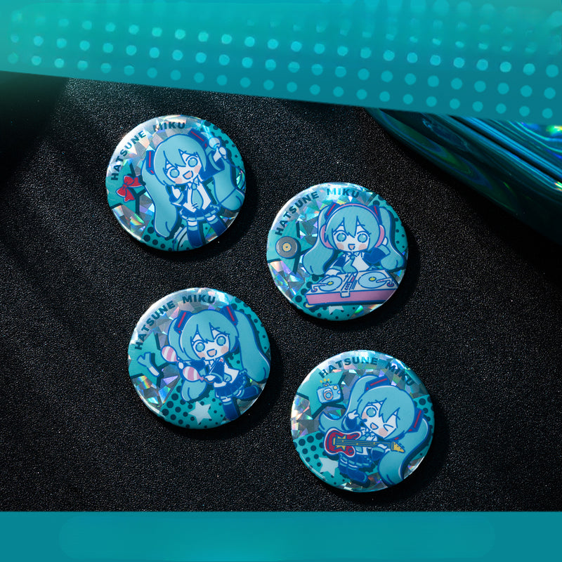 Moeyu Hatsune Miku Star Live Series Badge Miku Peripheral Flash Shredding Craft Tinplate Badge Goods