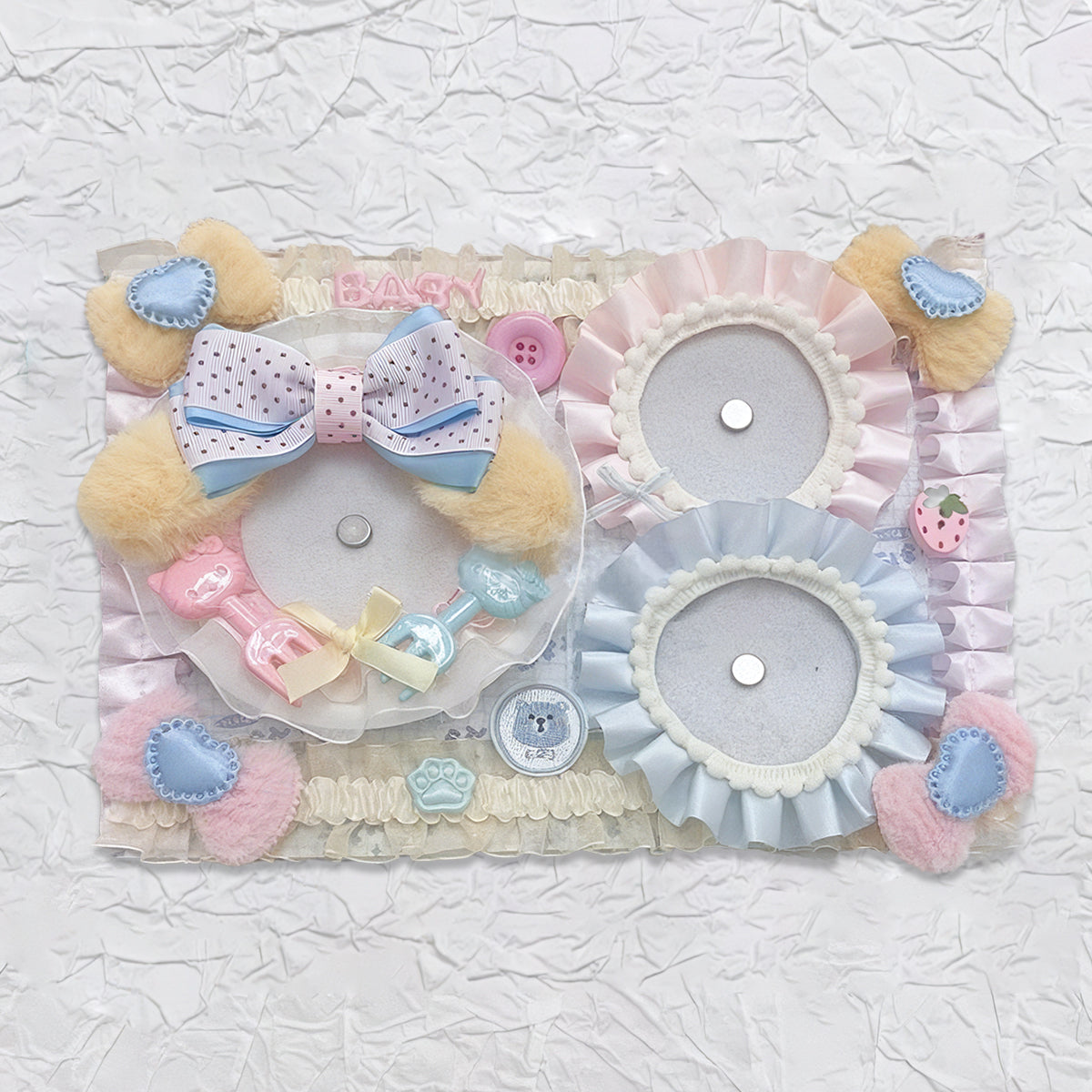 Plushie Dream Itabag Display Insert - Holds 3 Badges Perfectly-Finished Ita Board Original Handmade