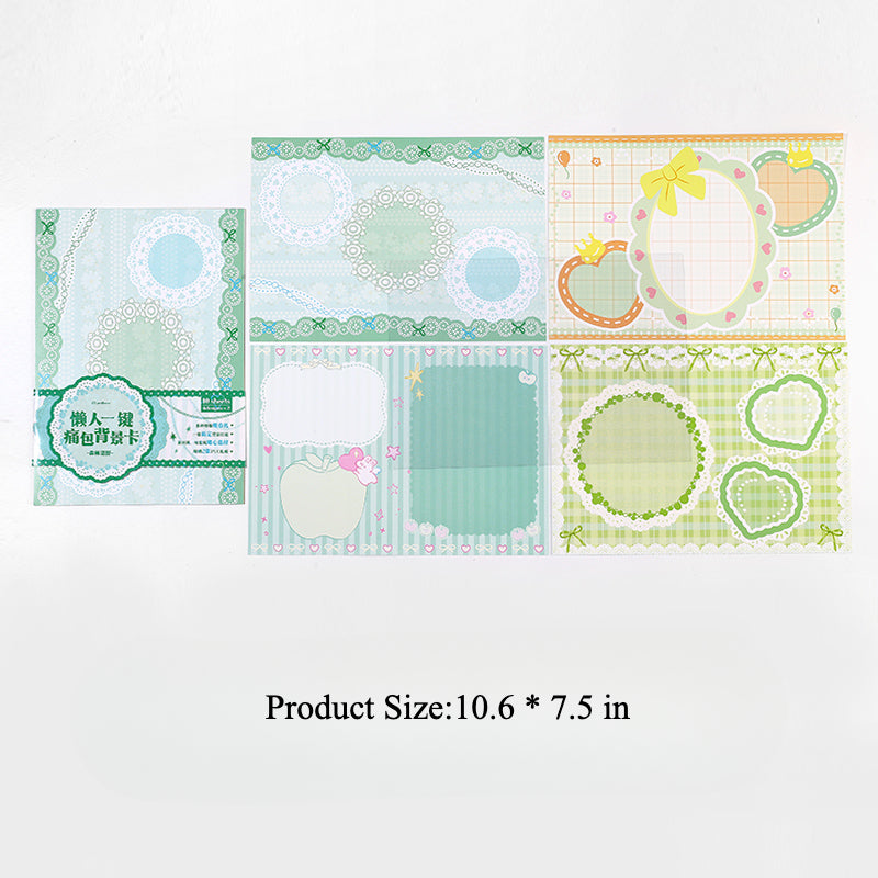 10 Sheets of Background Boards for Ita Bag - Lace Pattern Style