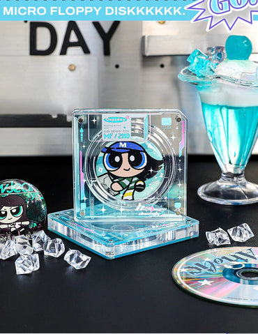 Clear Acrylic Floppy Disk Badge Holder