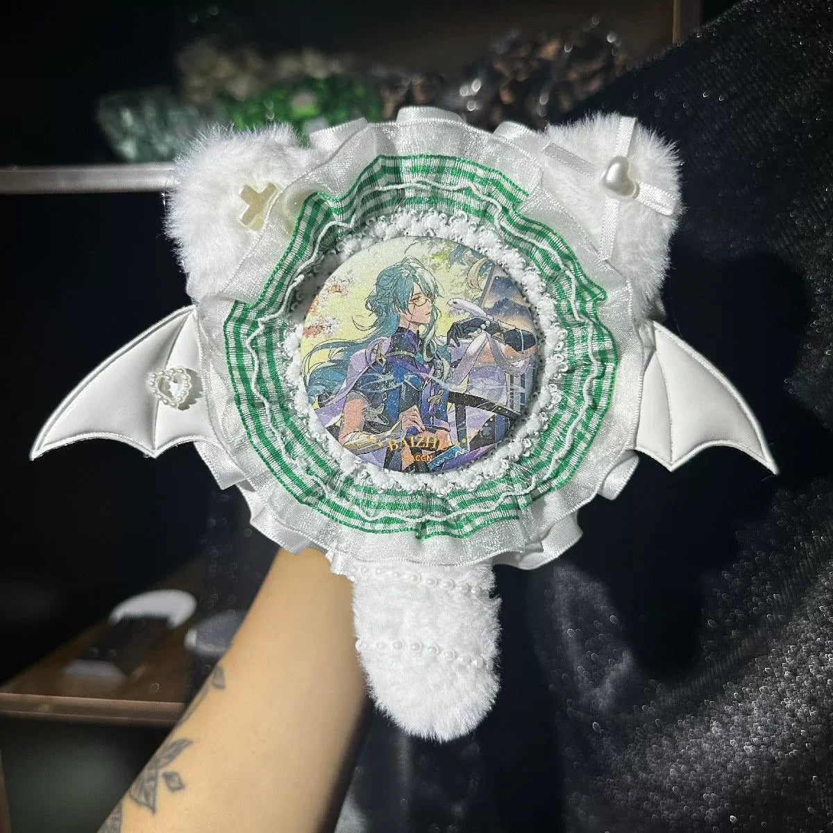 Handmade Elf Fairy Badge Holder – Ita Bag Decoration Base for 2.28-2.95 inch (58mm-75mm) Badges