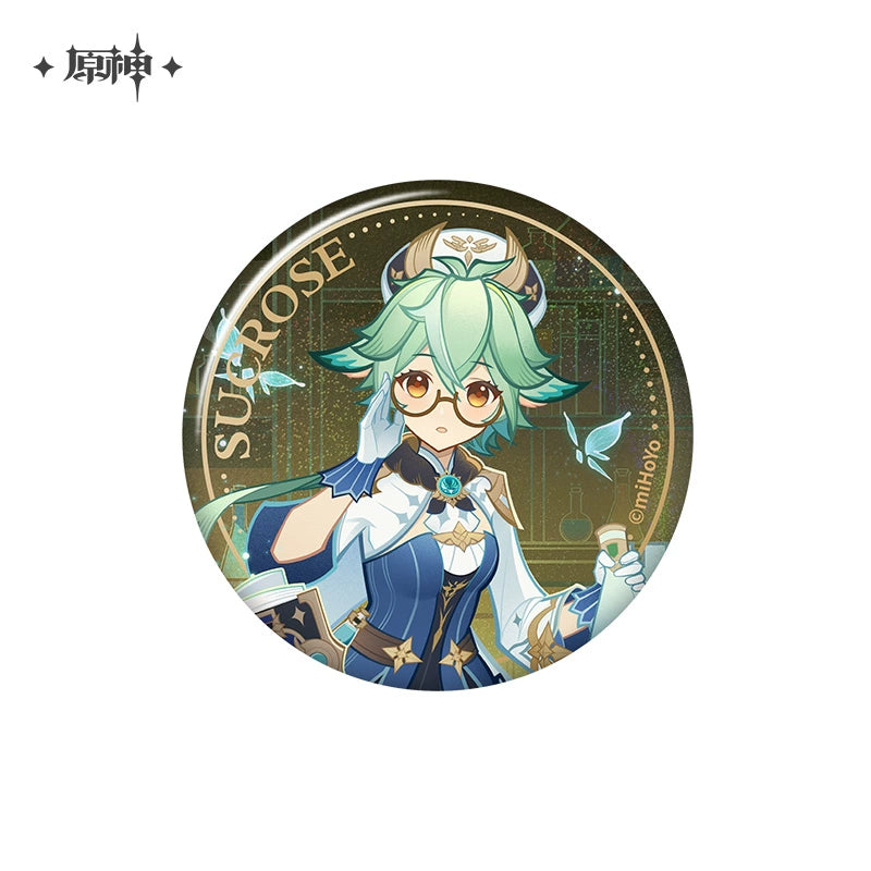 Lisenced Genshin Impact Genius Invokation TCG Tournament Series Tinplate Badge - 2.95 inches (75mm)