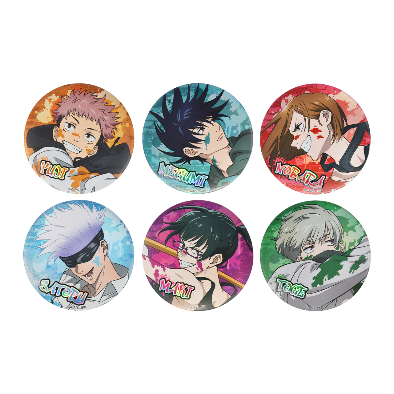 Licensed BOOMCOMIC Jujutsu Kaisen Embossed Graffiti Badges-22.8inch(58mm)