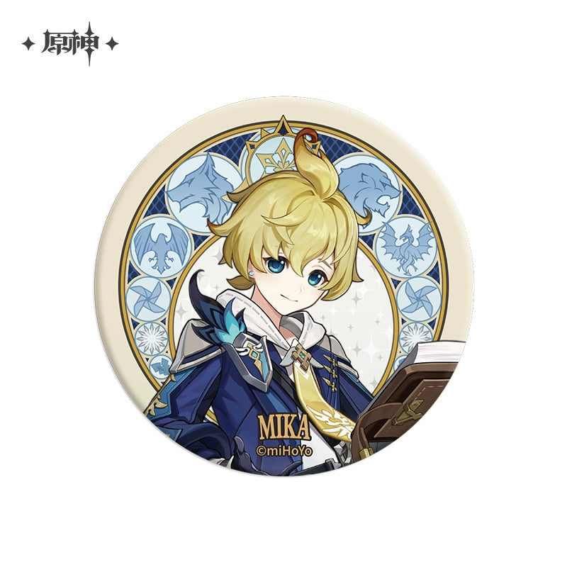 Lisenced Genshin Impact Mondstadt Theme Series Character Badge – 2.95 inches (75mm) – Venti, Klee, Albedo