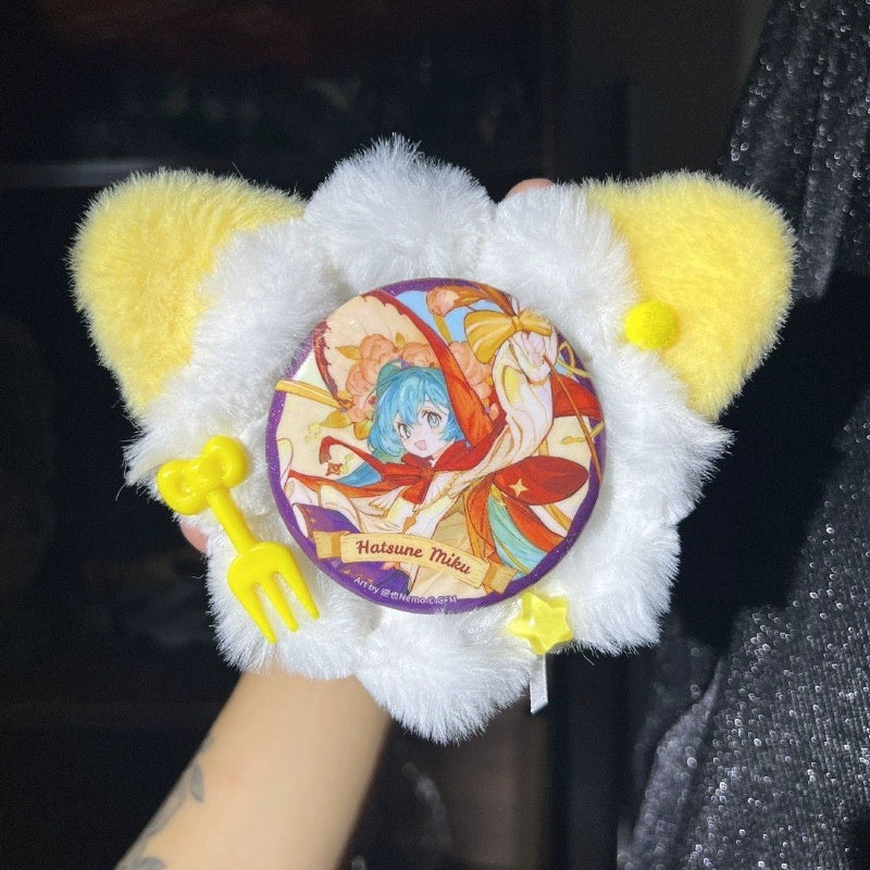 Handmade Cat Ears Badge Holder – Ita Bag Decoration Base for 2.28-2.95 inch (58mm-75mm) Badges