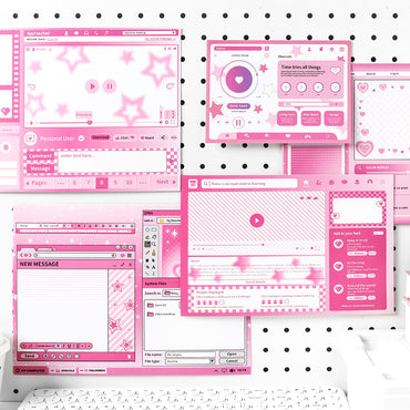10 Sheets of Background Boards for Ita Bag - Windows Desktop Style