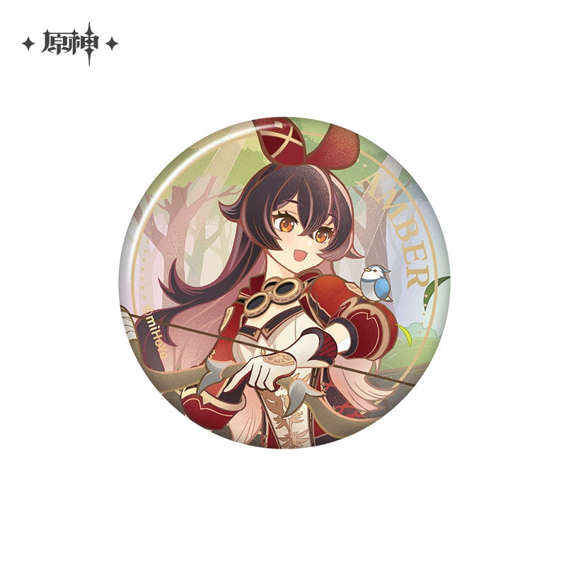 Lisenced Genshin Impact Genius Invokation TCG Tournament Series Tinplate Badge - 2.95 inches (75mm)