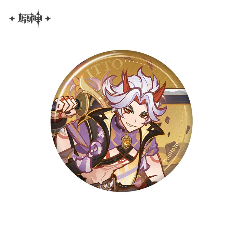Lisenced Genshin Impact Genius Invokation TCG Tournament Series Tinplate Badge - 2.95 inches (75mm)