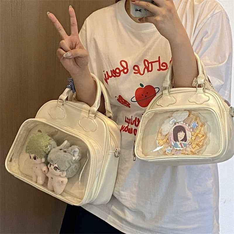 Large Capacity Cute Ita Bag – Perfect for Badges and Plushies