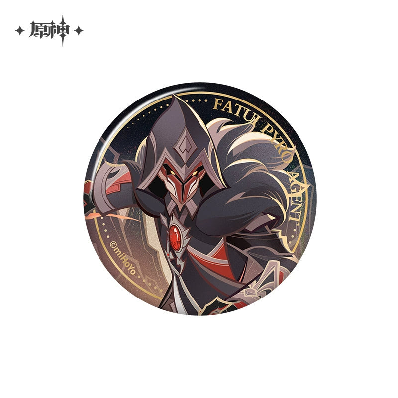 Lisenced Genshin Impact Genius Invokation TCG Tournament Series Tinplate Badge - 2.95 inches (75mm)