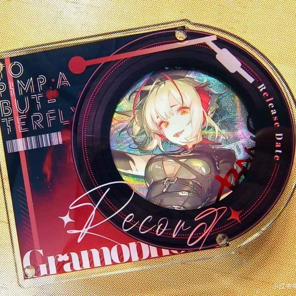 Clear Acrylic CD-Style Badge Display Stand — Fits 58mm Badges