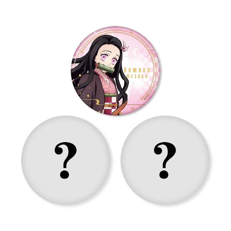 Demon Slayer Official Anime Badge Blind Box – Genuine Kimetsu no Yaiba Collectible Pins