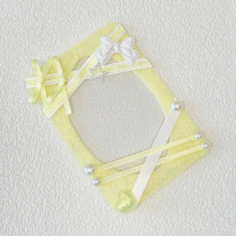 3-Inch Original Woven Solid Color Card Holder