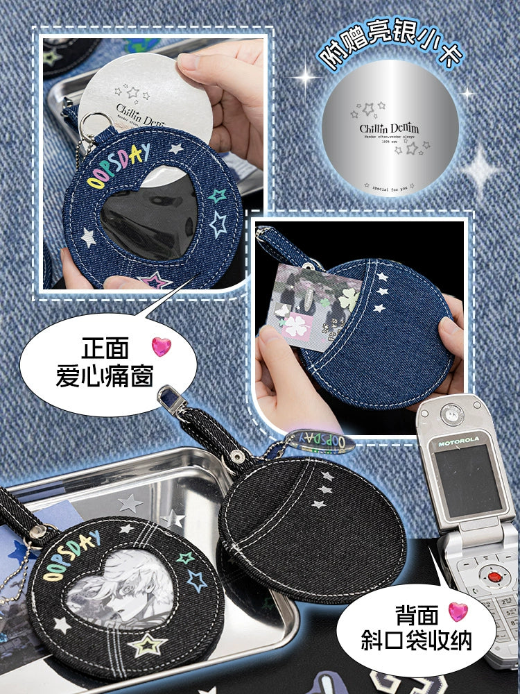 Denim DIY Badge Cover — Bag Charm & Keychain