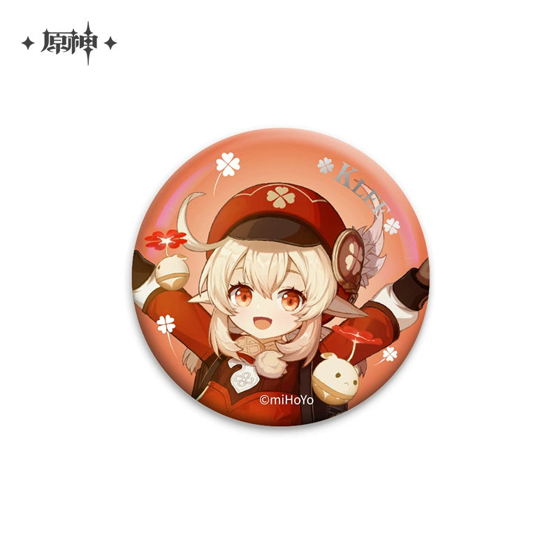 Lisenced Genshin Impact Character Illustration Series Badge – 2.28inches(58mm) – Xiao & Albedo