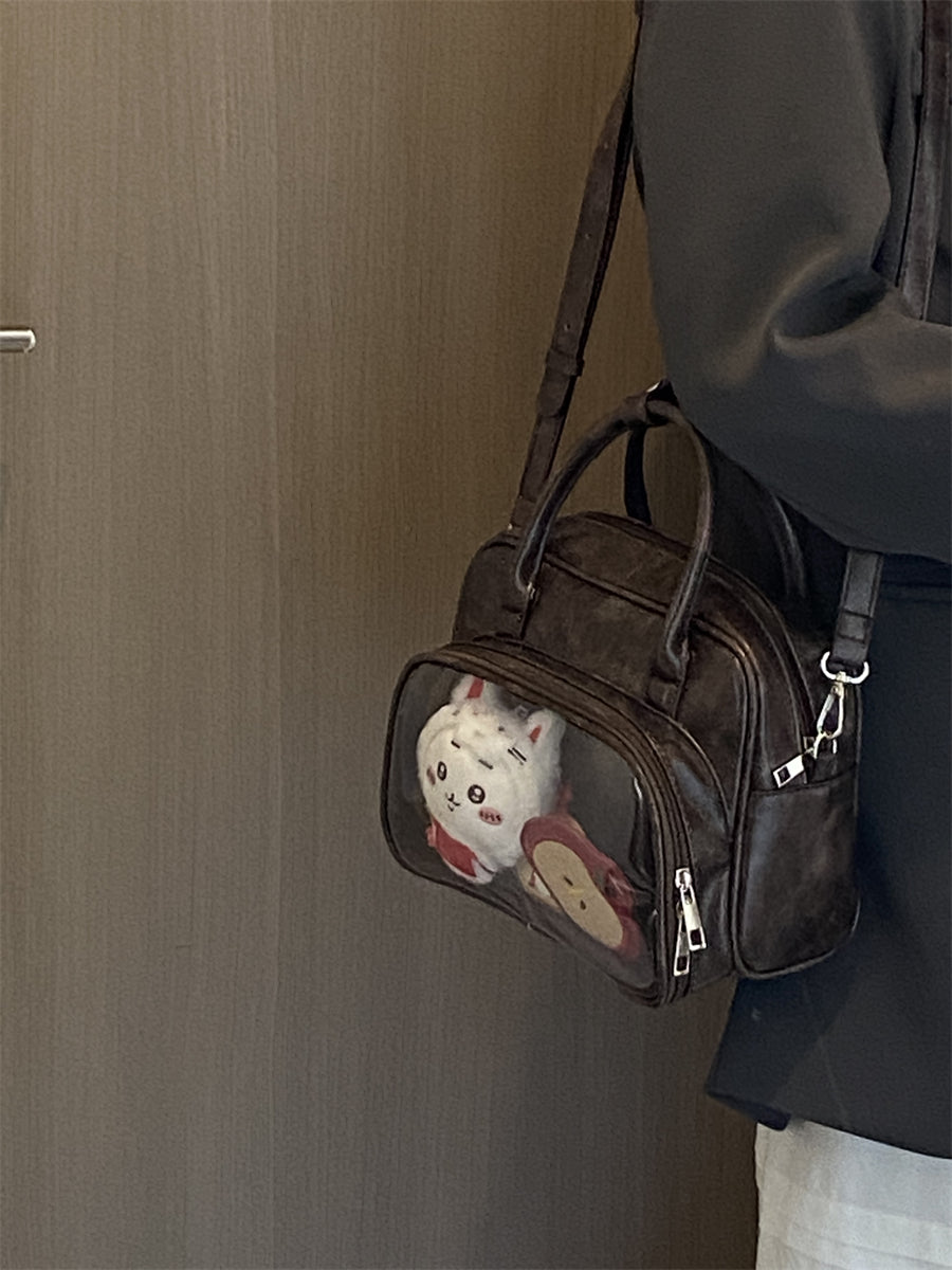 Stylish Brown-Tone Ita Backpack – Anime-Inspired Plushie Bag for Daily & Commuter Use
