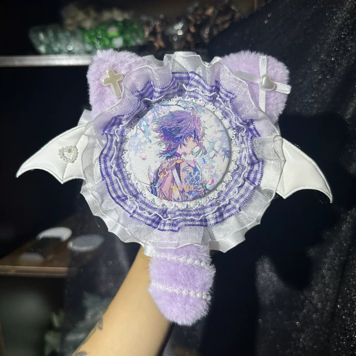 Handmade Elf Fairy Badge Holder – Ita Bag Decoration Base for 2.28-2.95 inch (58mm-75mm) Badges