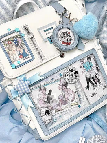 Spacious Ita Bag – Double Shoulder Backpack for School & Plush Toy Display